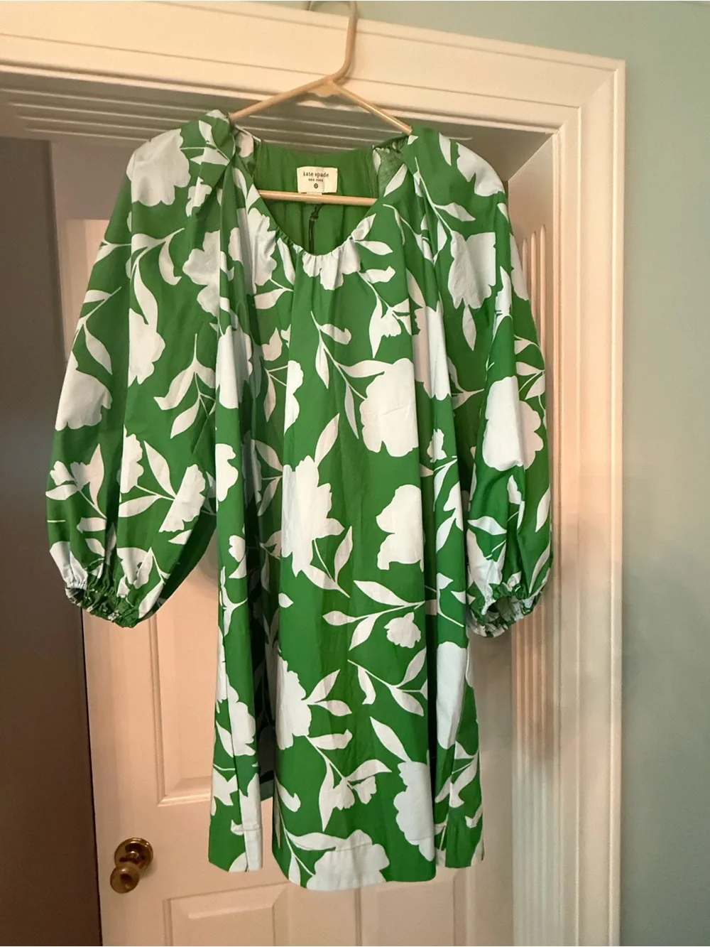 Kate Spade X Green and White Floral Tunic Dress